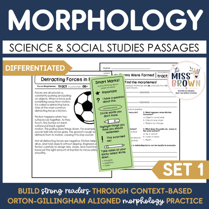 Morphology Passages Set 1 | Nonfiction Morphology Contextual Reading Practice