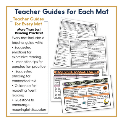 October Reading Fluency & Prosody Practice Mats