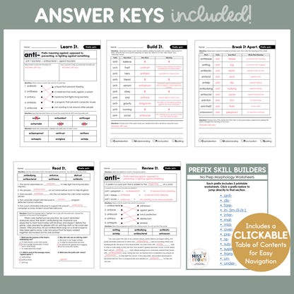 Morphology Worksheets: Prefix Practice | 3rd–5th Grade