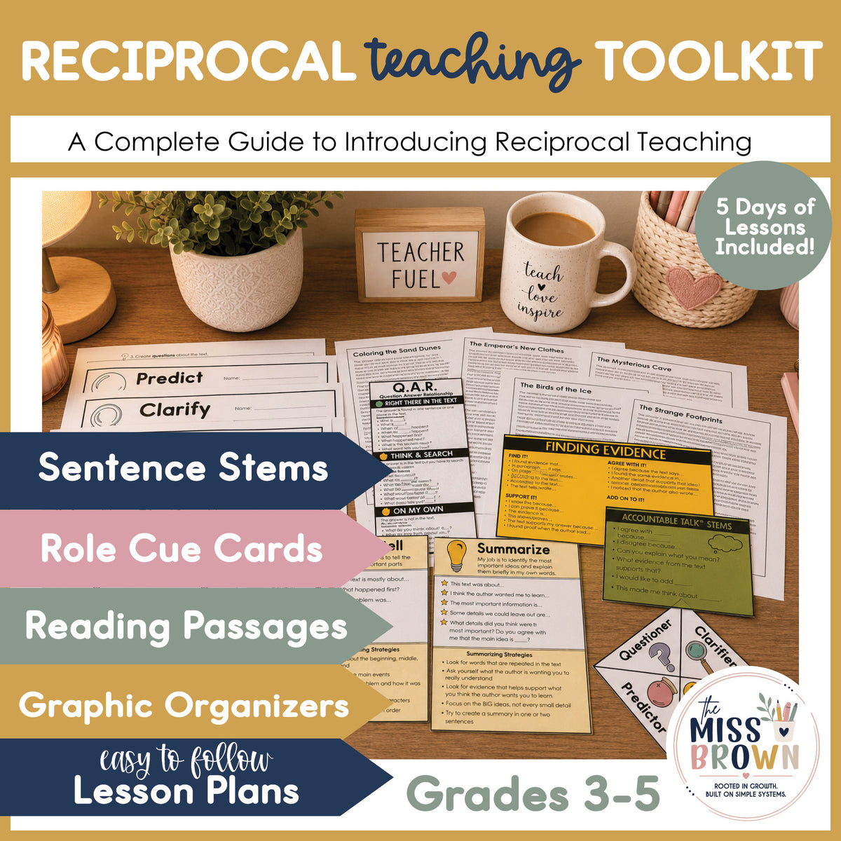 Reciprocal Teaching | Lesson Plans, Printable Role Cards and Reading Passage