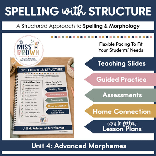 Spelling with Structure: Unit 4 – Advanced Morphemes